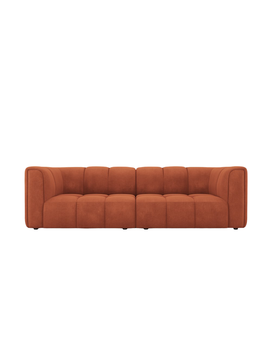 
3-Sitzer Design Sofa "Adams" - Chenille Terracotta
