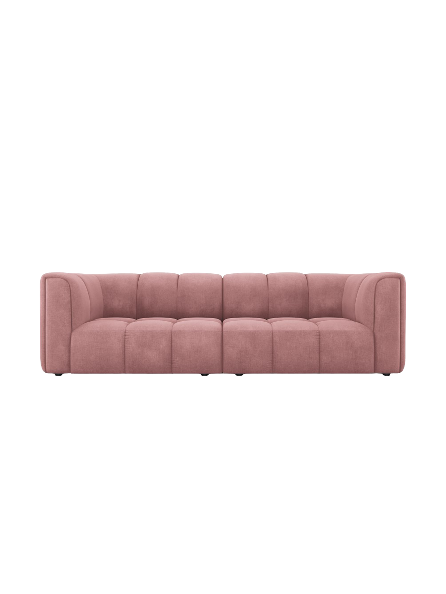 
3-Sitzer Design Sofa "Adams" - Chenille Rosa