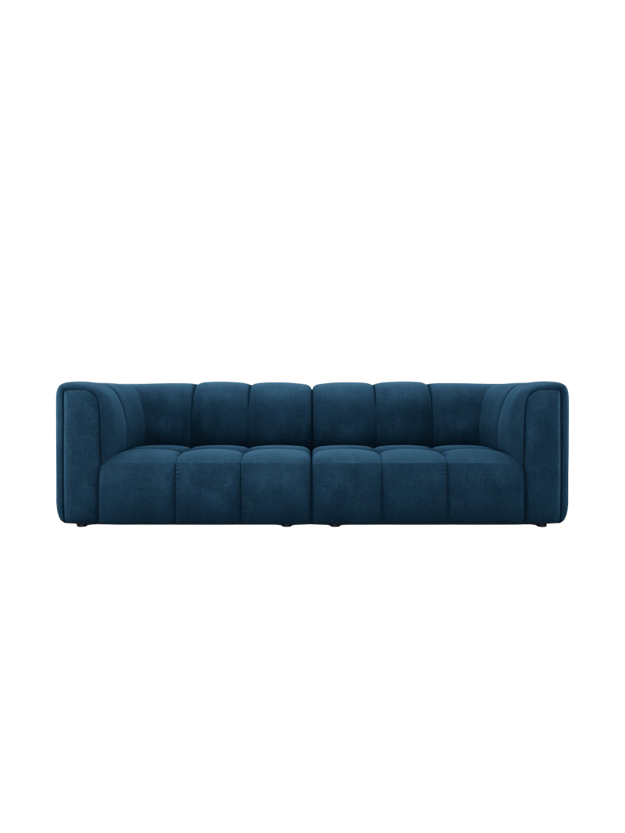 
3-Sitzer Design Sofa "Adams" - Chenille Königsblau
