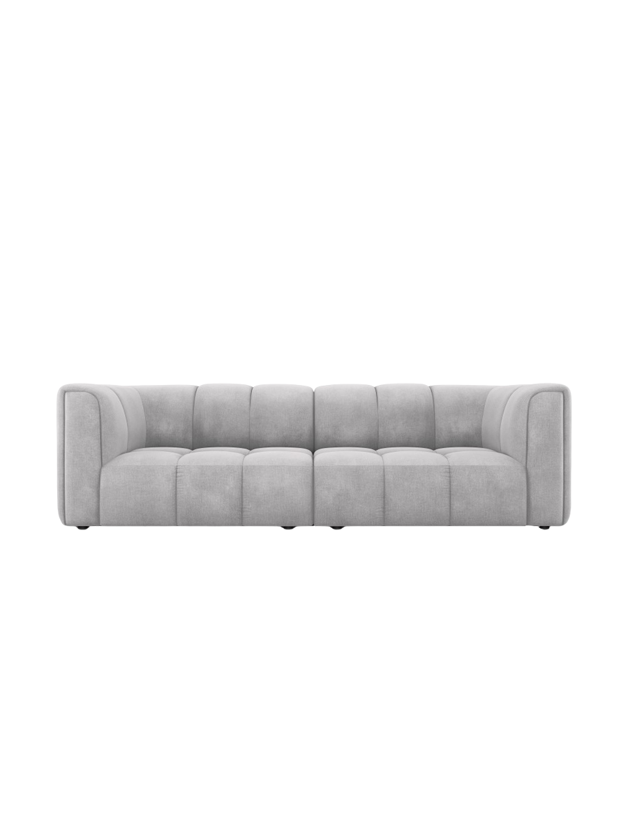 
3-Sitzer Design Sofa "Adams" - Chenille Hellgrau