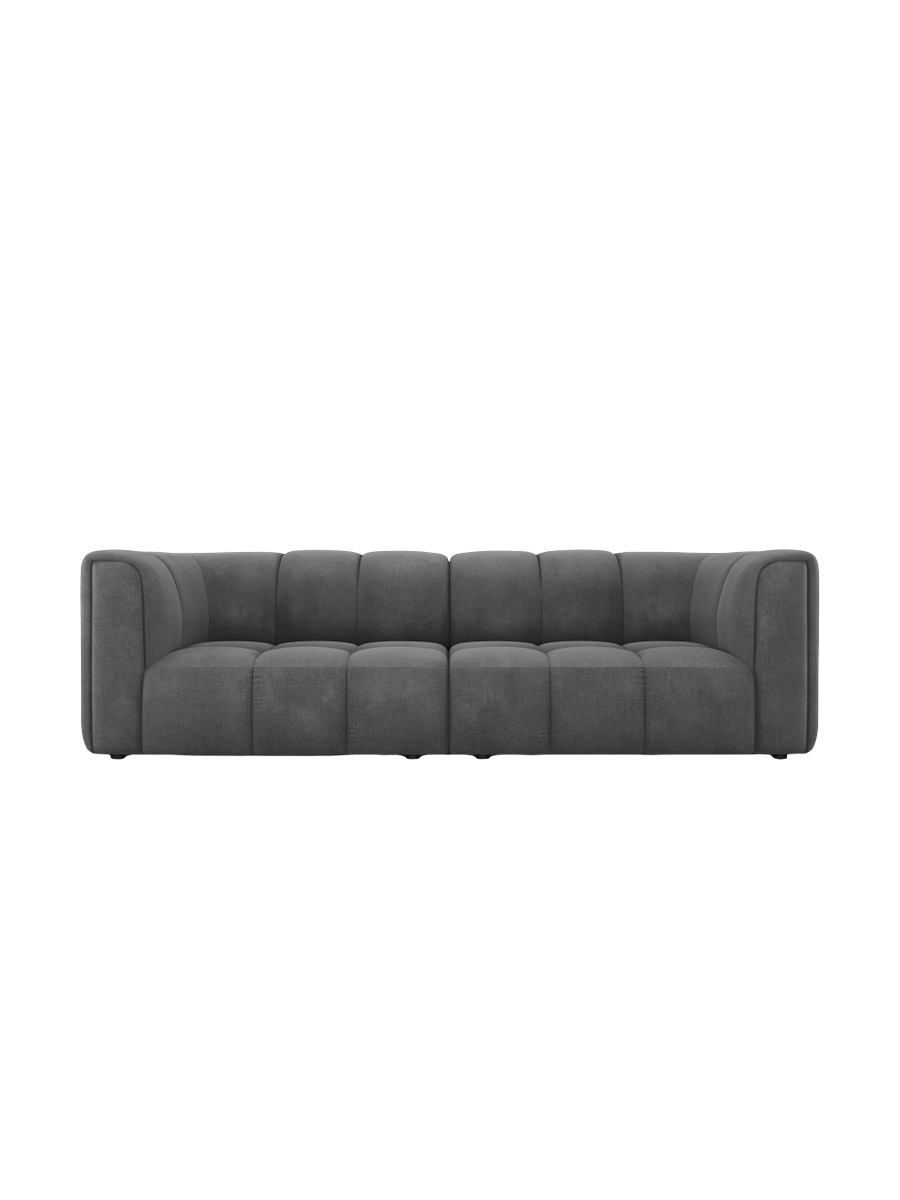 
3-Sitzer Design Sofa "Adams" - Chenille Dunkelgrau