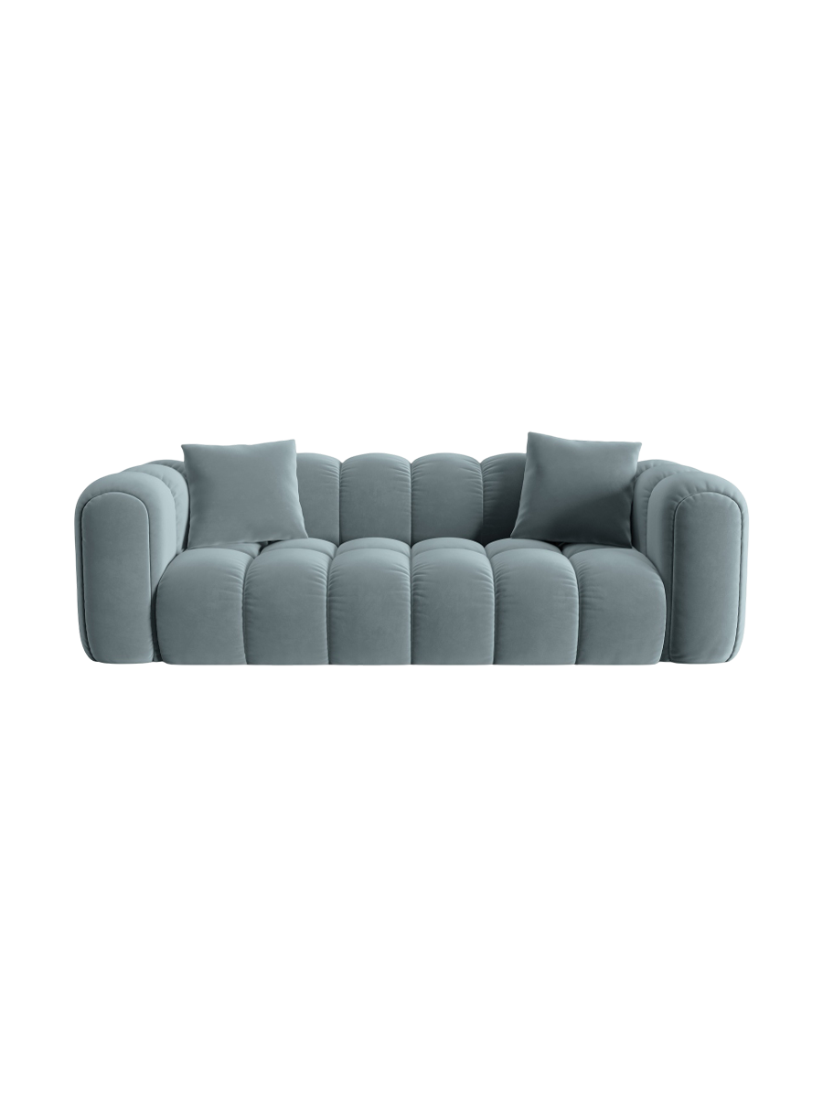 
3-Seater Designer Sofa "Arden" - Velvet Light Blue