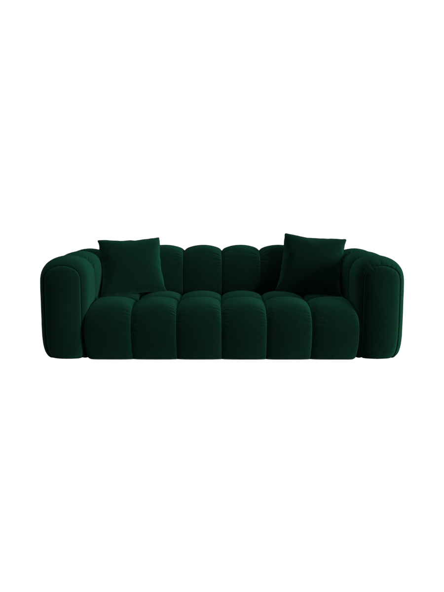 
3-Seater Designer Sofa "Arden" - Velvet Bottle Green