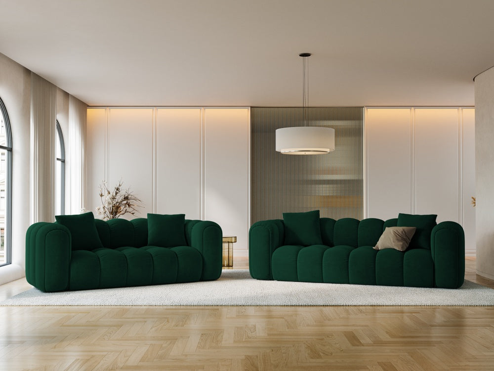 
3-Seater Designer Sofa "Arden" - Velvet Bottle Green