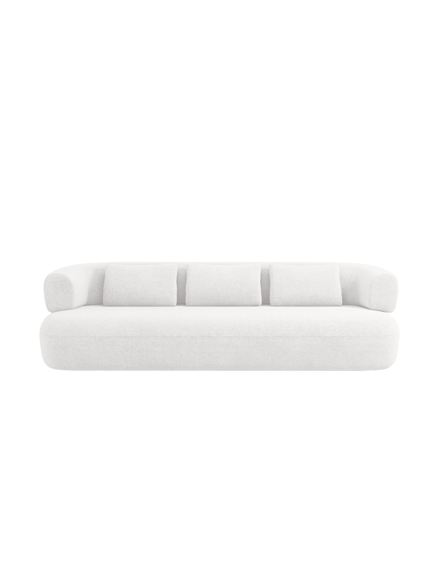 
3-seater designer sofa "Estro" - Bouclé Ivory
