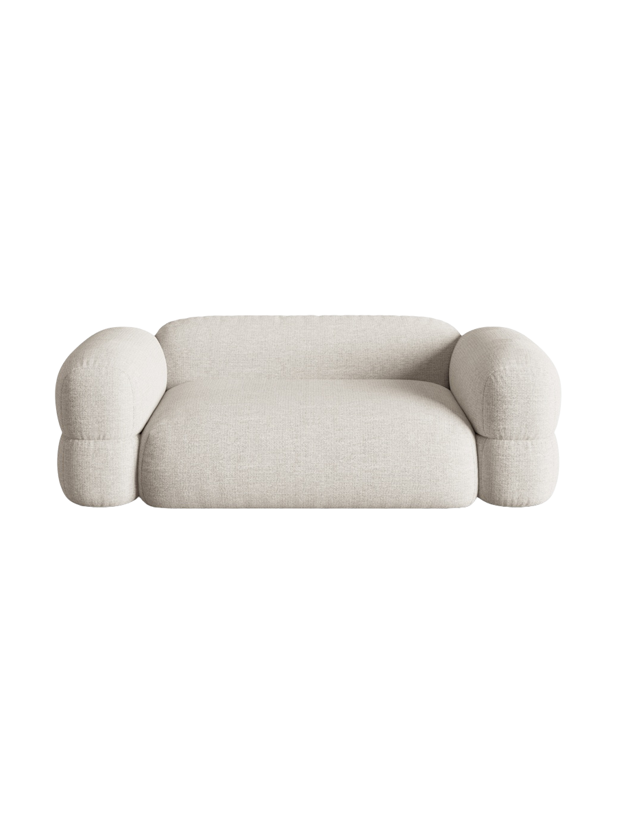 
3-Sitzer Design Sofa "Lony" - Strukturstoff Beige