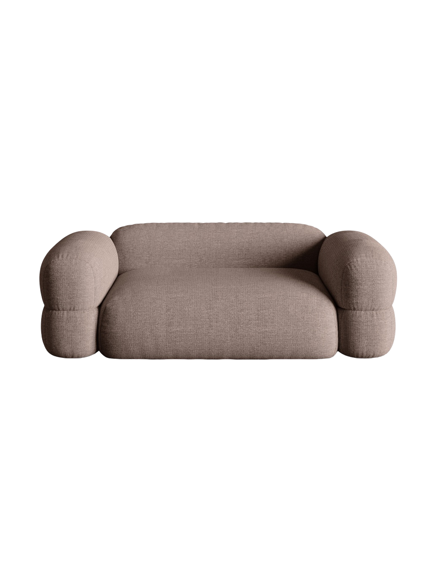 
3-Sitzer Design Sofa "Lony" - Strukturstoff Cappuccino
