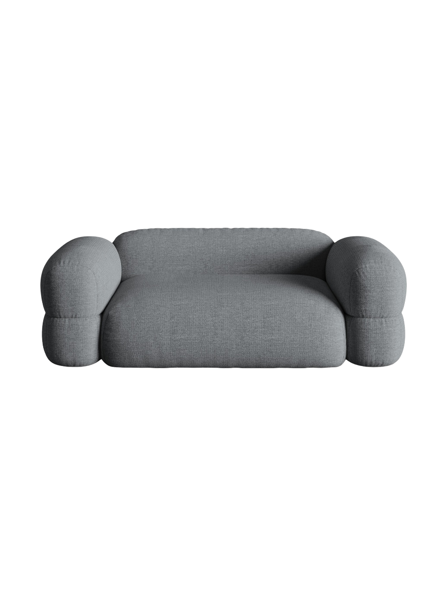 
3-Sitzer Design Sofa "Lony" - Strukturstoff Grau