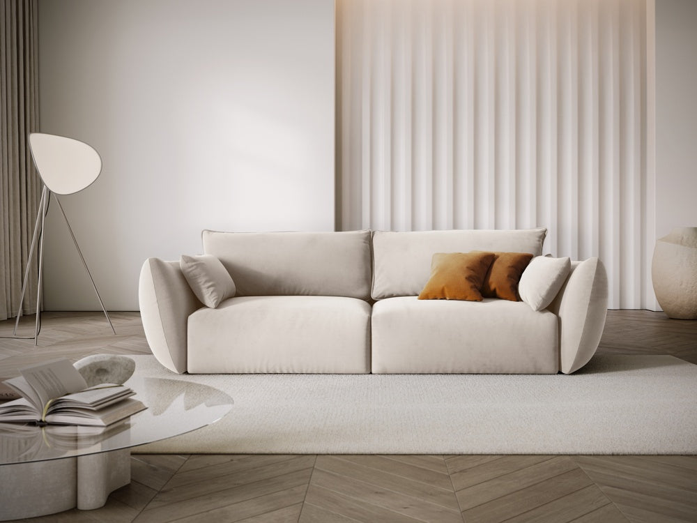 
Canapé design 3 places "Clau" - Velours Beige