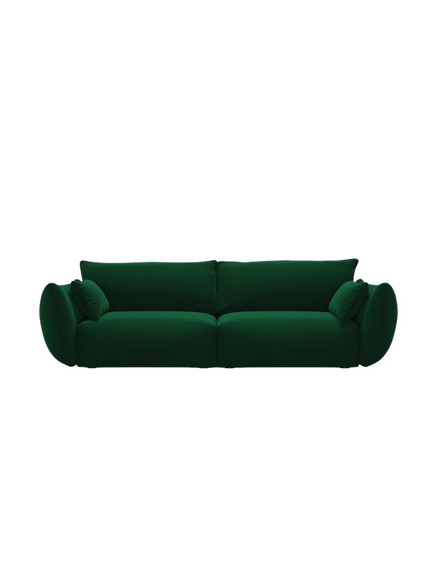 
Canapé design 3 places "Clau" - Velours vert bouteille