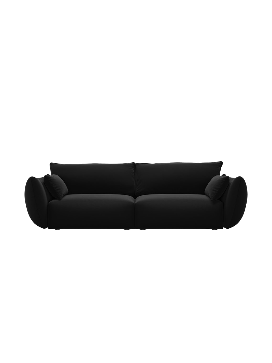 
Canapé design 3 places "Clau" - Velours noir