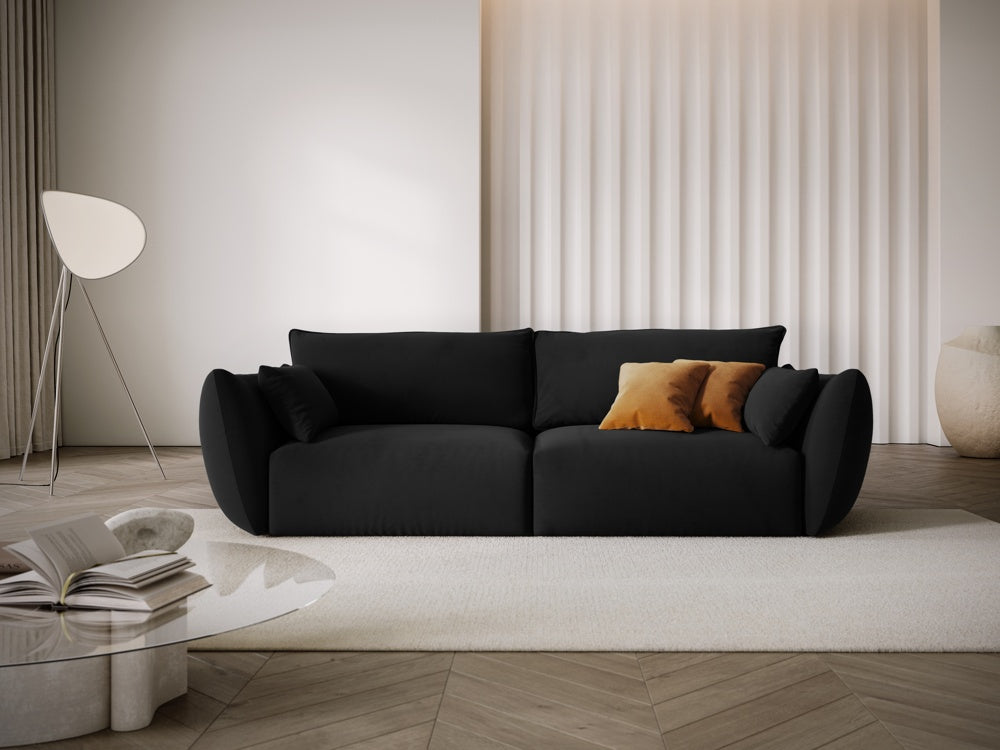 
Canapé design 3 places "Clau" - Velours noir