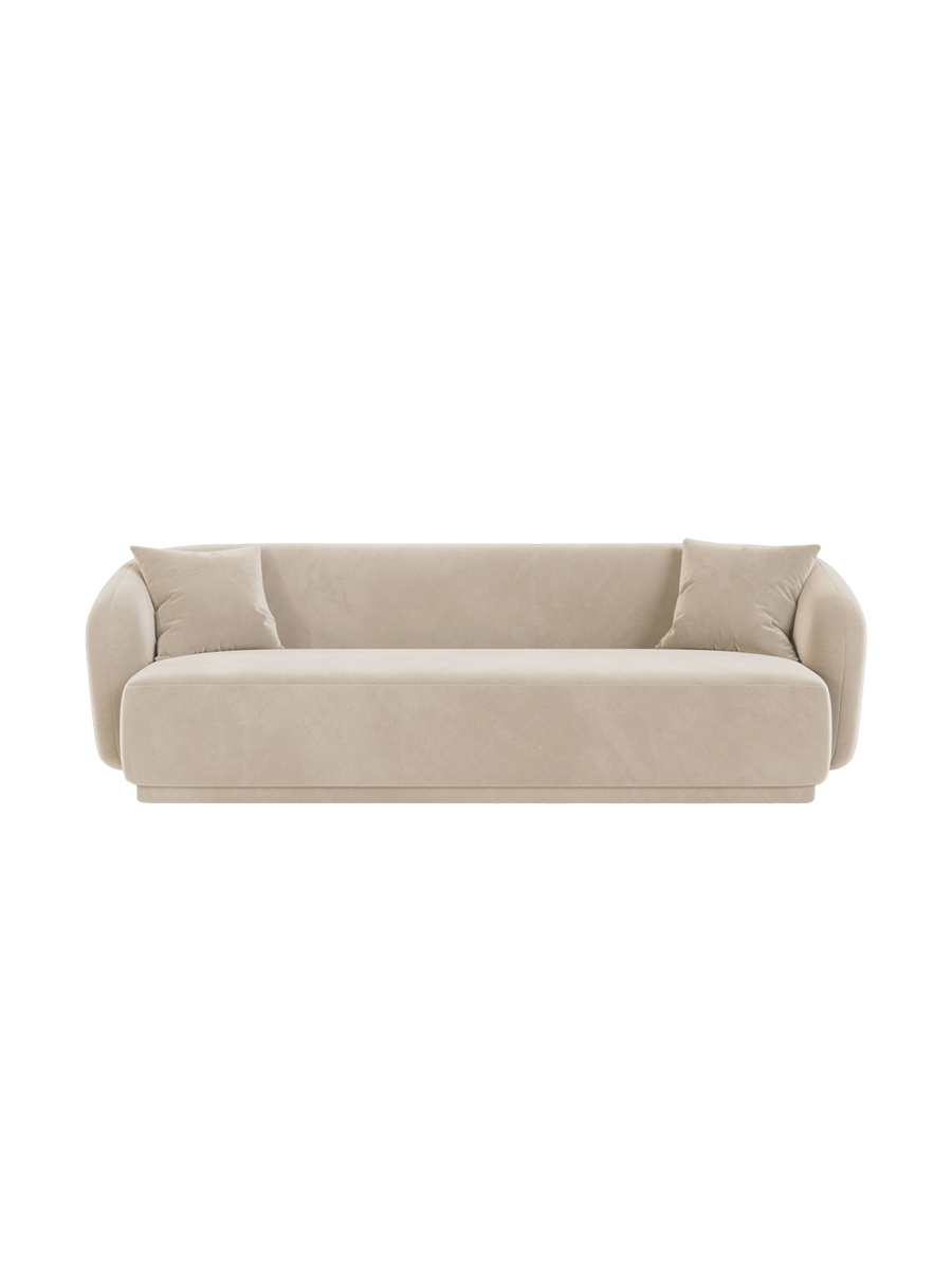 
Canapé design 3 places "Jane" - Velours Beige