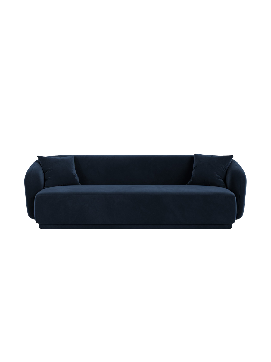 
Canapé design 3 places "Jane" - Velours bleu roi