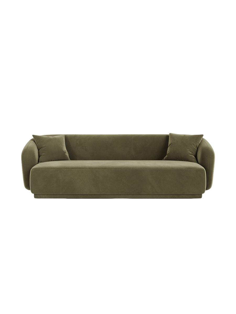
Canapé design 3 places "Jane" - Velours vert