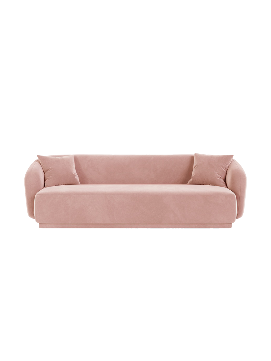 
Canapé design 3 places "Jane" - Velours rose