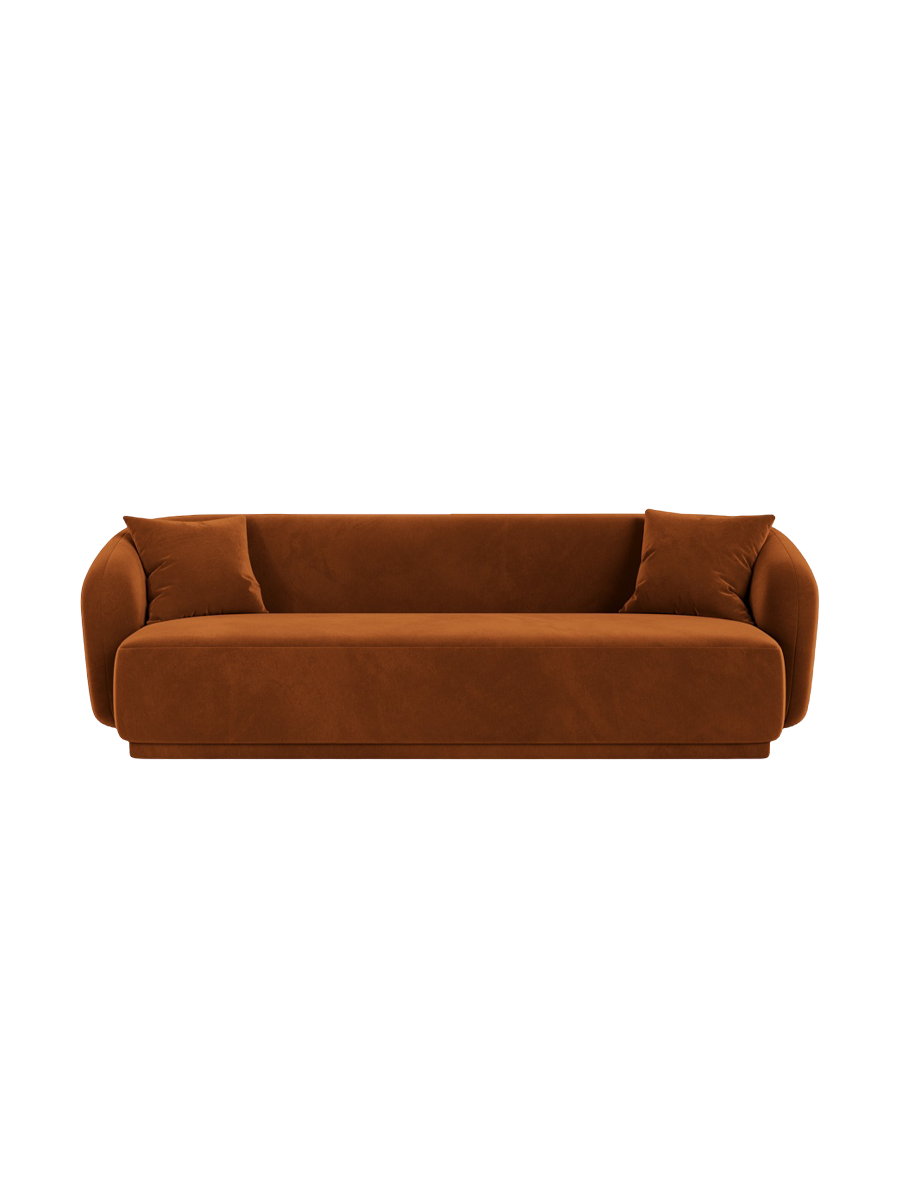 
Canapé design 3 places "Jane" - Velours Terre cuite