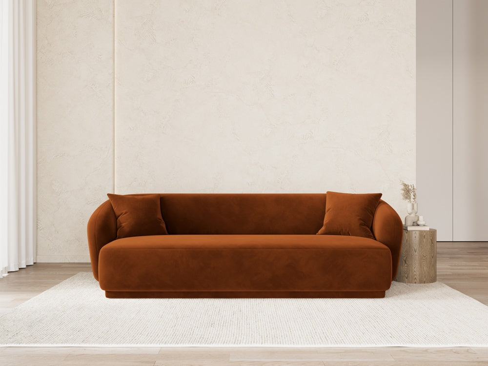 
Canapé design 3 places "Jane" - Velours Terre cuite
