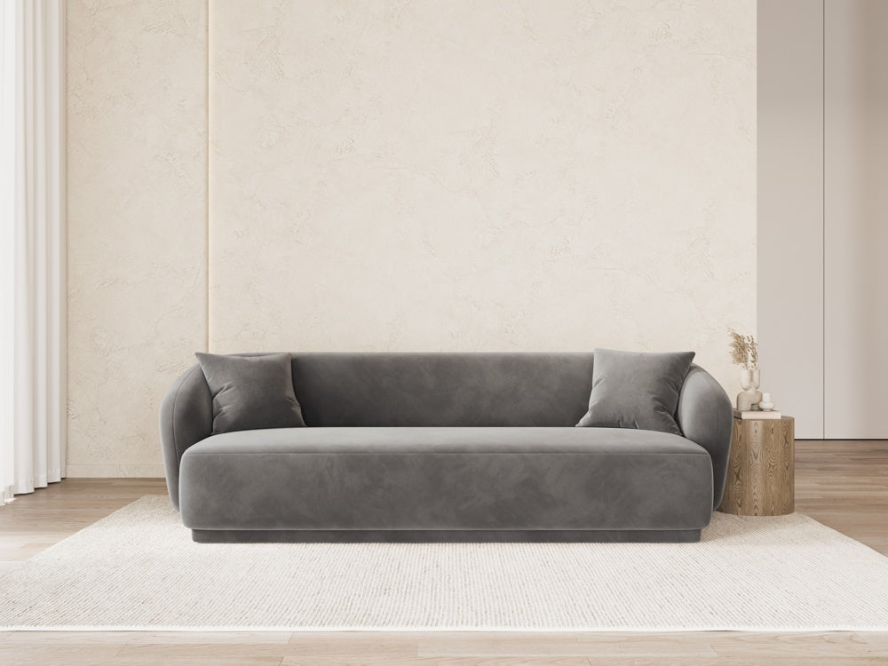 
Canapé design 3 places "Jane" - Velours Gris