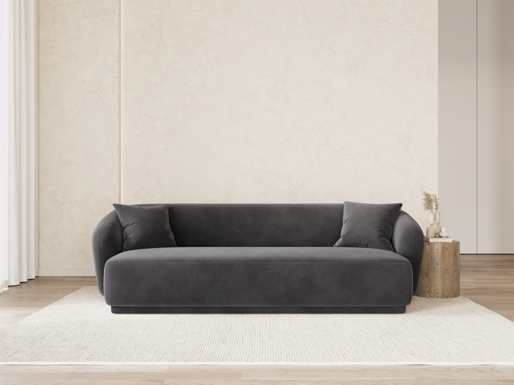 
Canapé design 3 places "Jane" - Velours gris foncé
