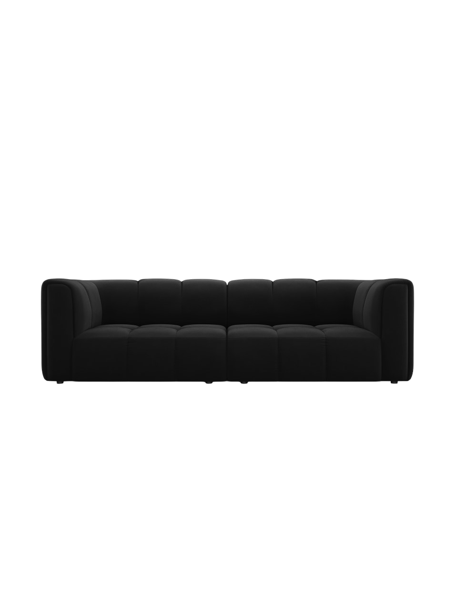 
3-Sitzer Design Sofa "Adams" - Samt Schwarz