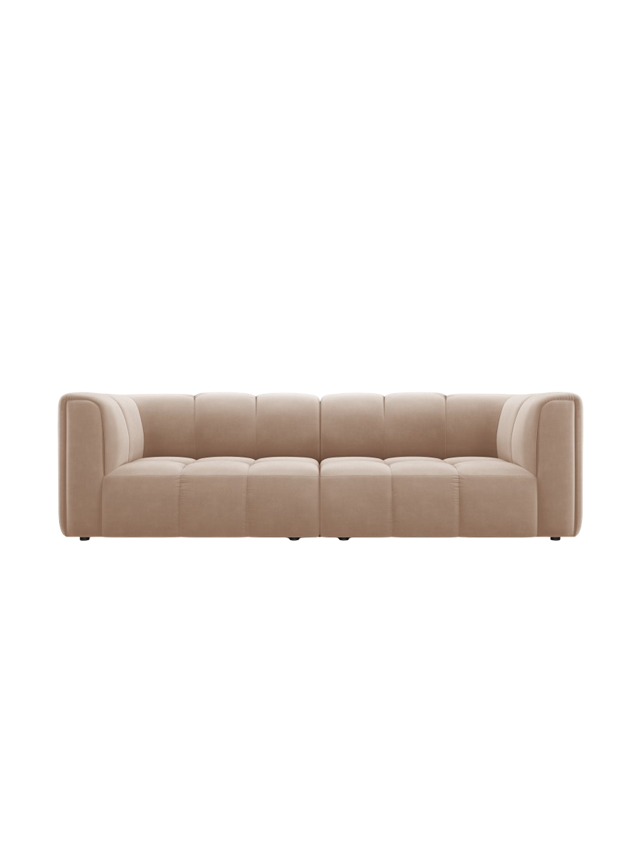 
3-Sitzer Design Sofa "Adams" - Samt  Beige