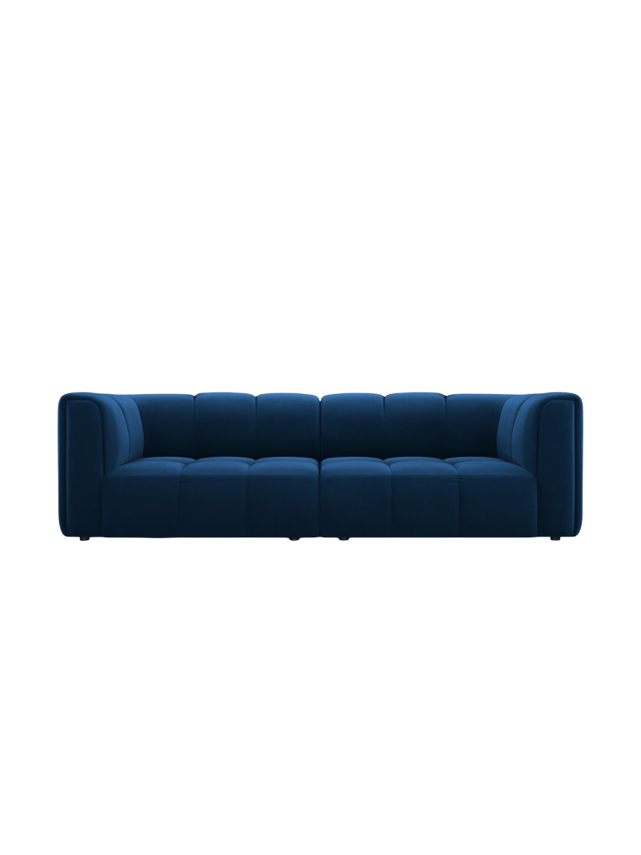 
3-Sitzer Design Sofa "Adams" - Samt Königsblau