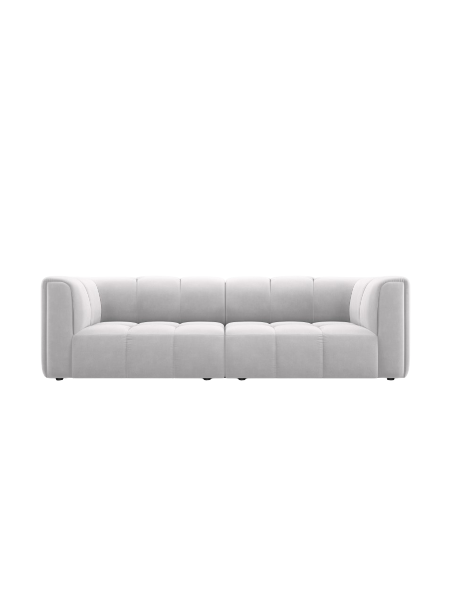 
3-Sitzer Design Sofa "Adams" - Samt Silver