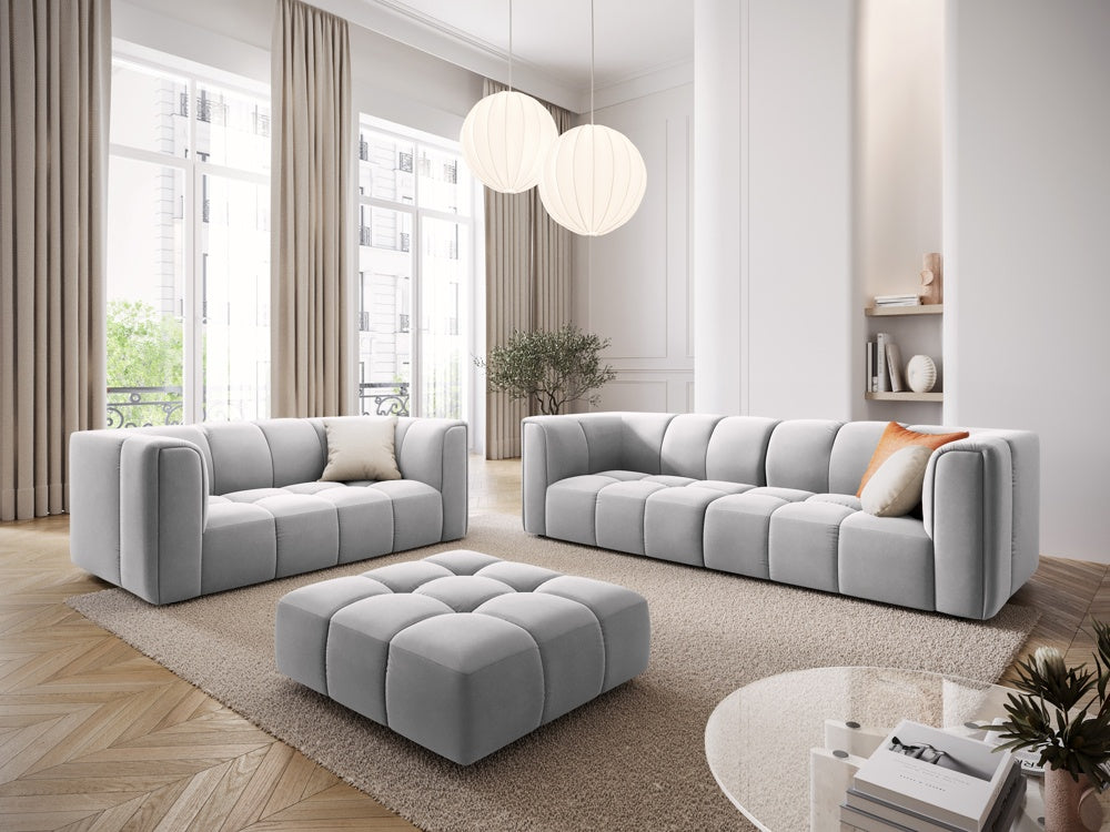 
3-Sitzer Design Sofa "Adams" - Samt Silver