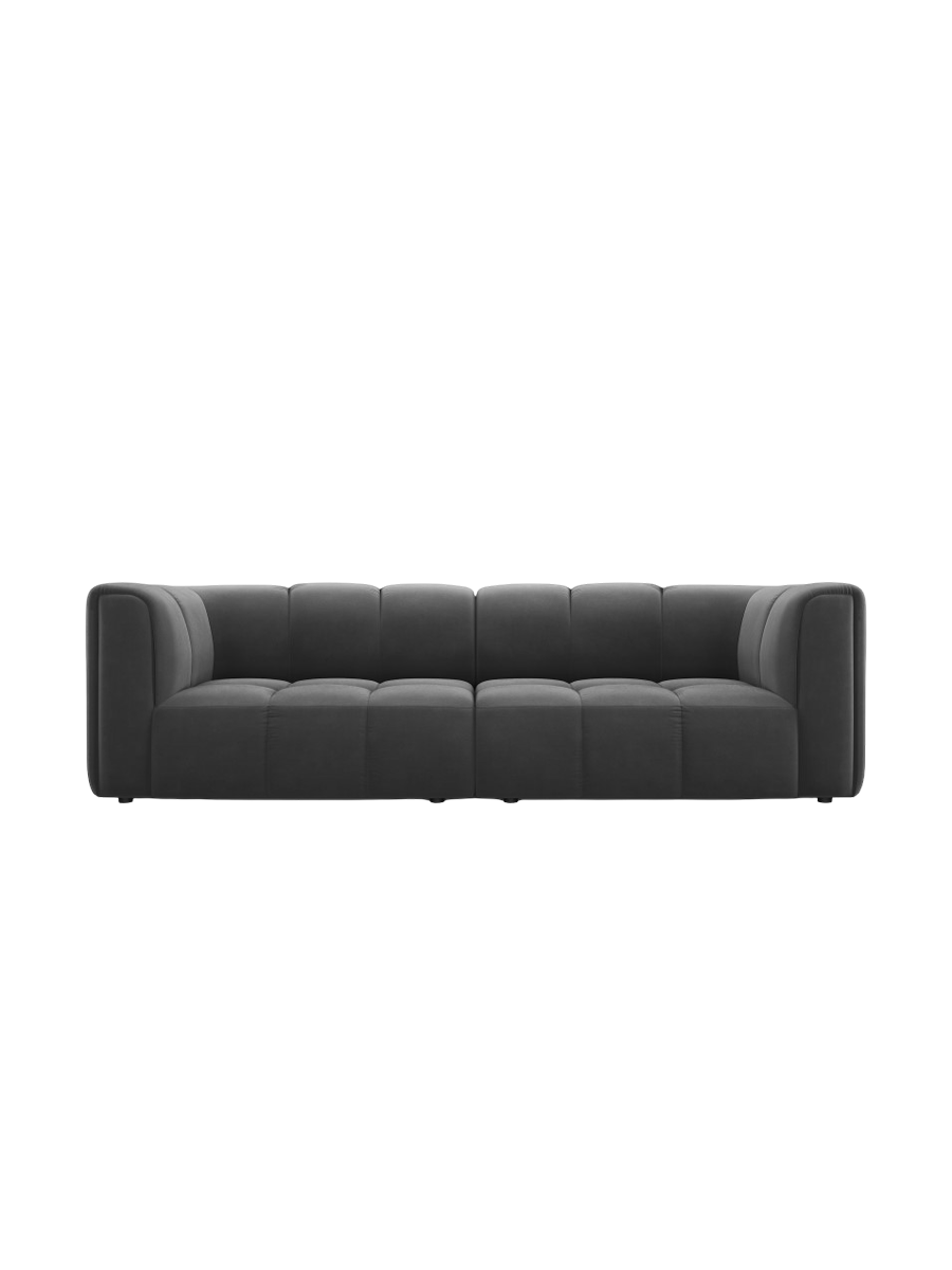 
3-Sitzer Design Sofa "Adams" - Samt Grau