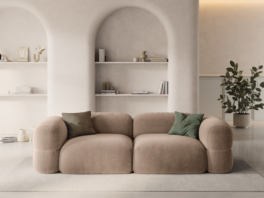 
4-Sitzer Design Sofa "Lony" - Samt Beige dunkel