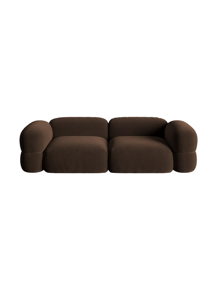 
4-Sitzer Design Sofa "Lony" - Samt Chocolat