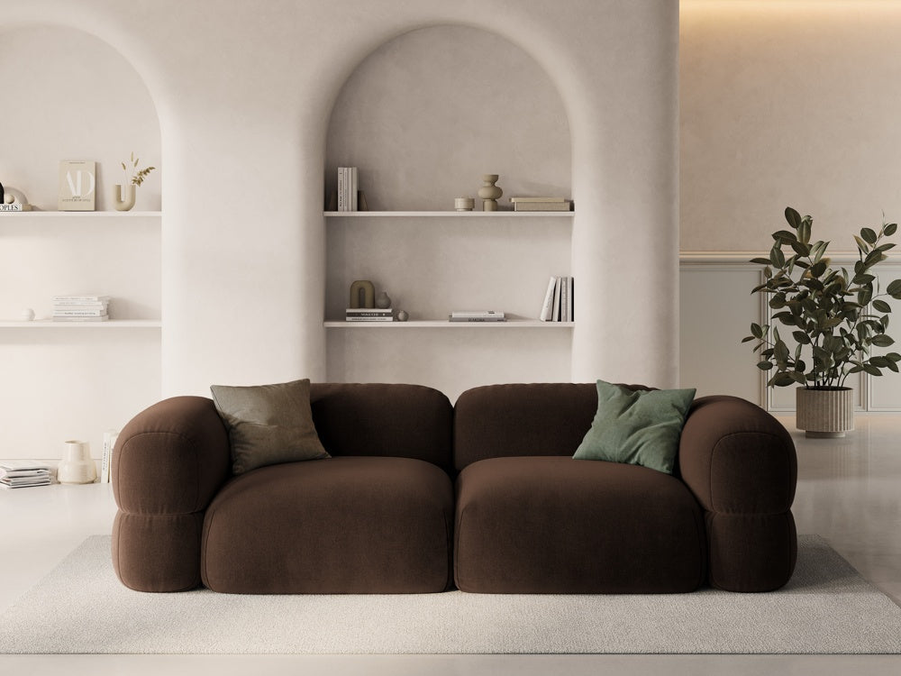 
4-Sitzer Design Sofa "Lony" - Samt Chocolat