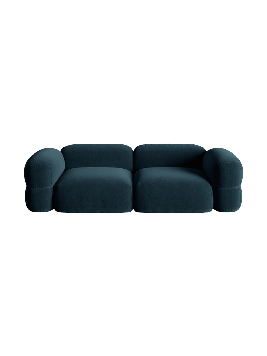 
4-Sitzer Design Sofa "Lony" - Samt Petrol dunkel