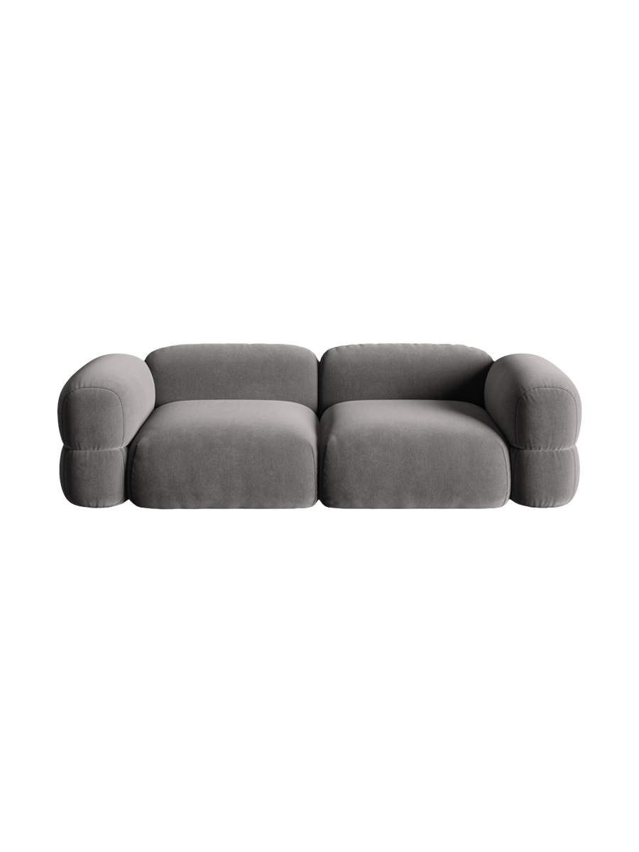 
4-Sitzer Design Sofa "Lony" - Samt Grau