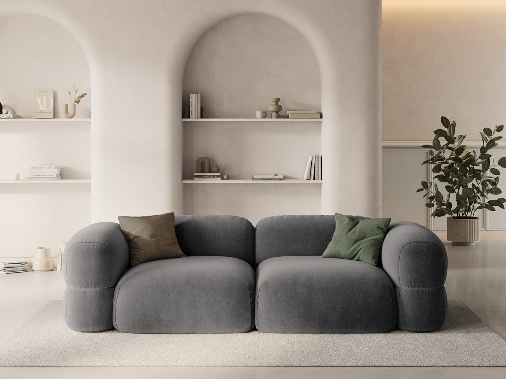
4-Sitzer Design Sofa "Lony" - Samt Grau