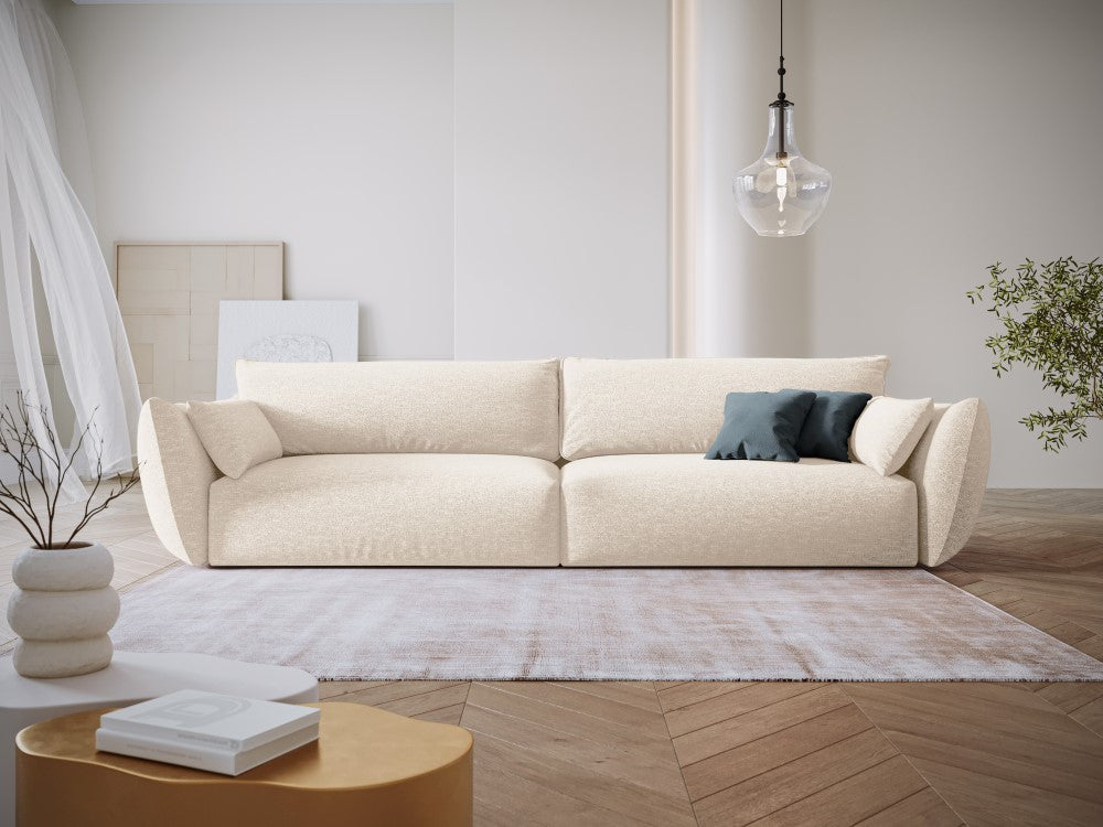 
Canapé design 4 places "Clau" - Chenille Beige Clair