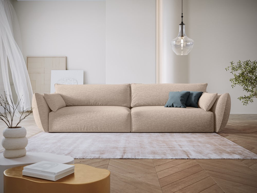 
Canapé design 4 places "Clau" - Chenille  Beige