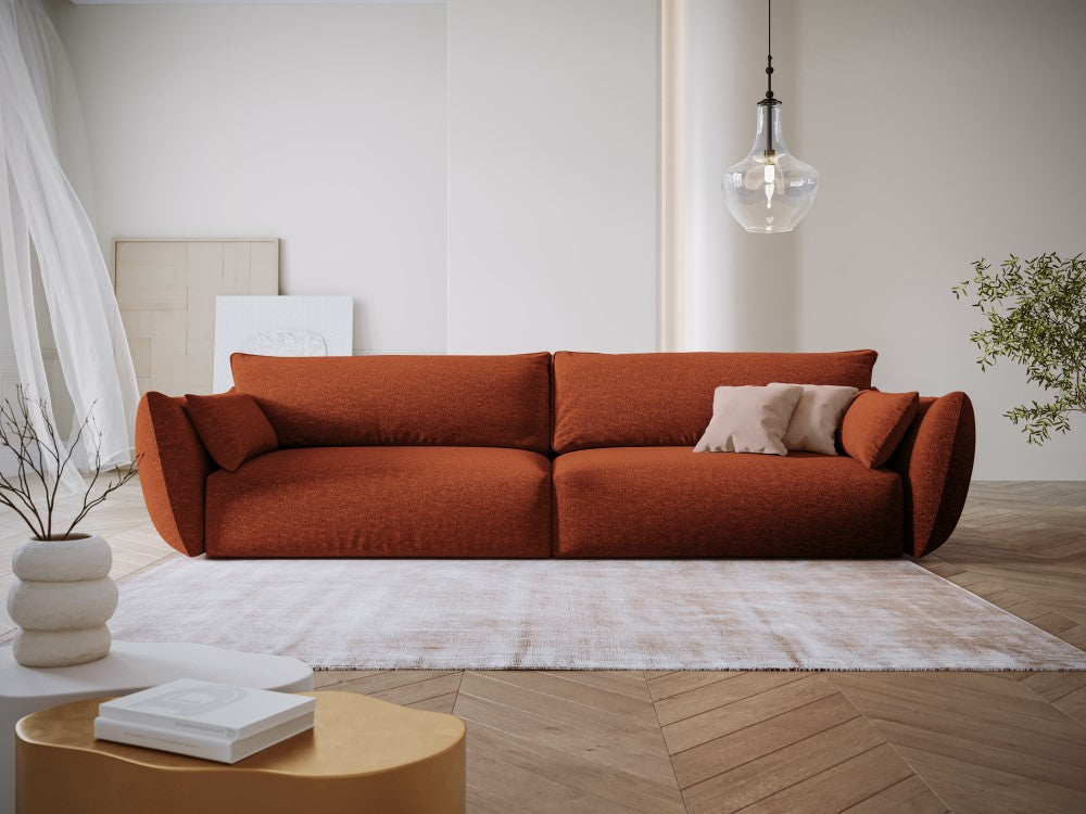
Canapé design 4 places "Clau" - Chenille Terre cuite