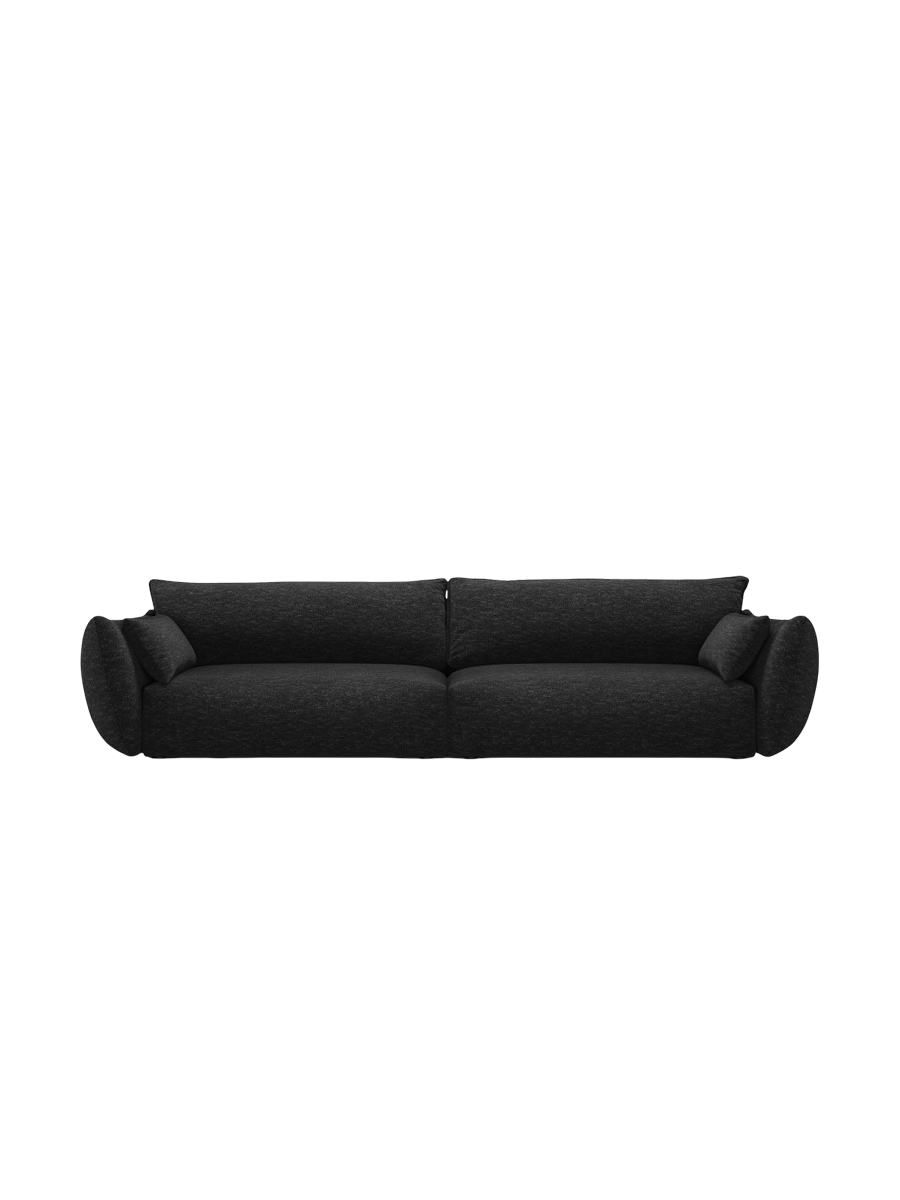
Canapé design 4 places "Clau" - Chenille noire
