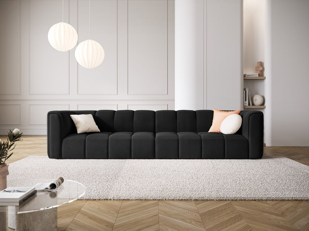 
4-Sitzer Design Sofa "Adams" - Chenille Schwarz