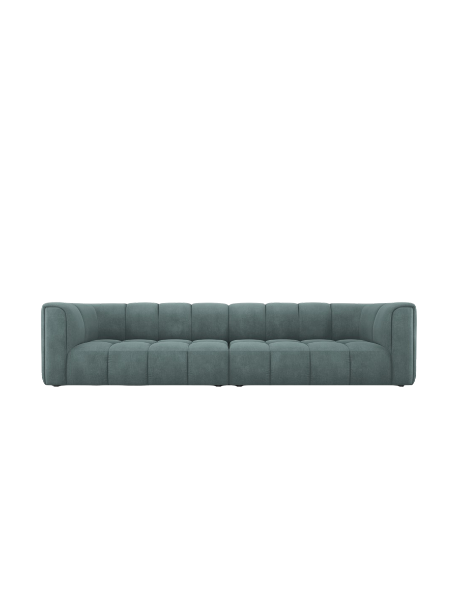 
4-Sitzer Design Sofa "Adams" - Chenille Petrol