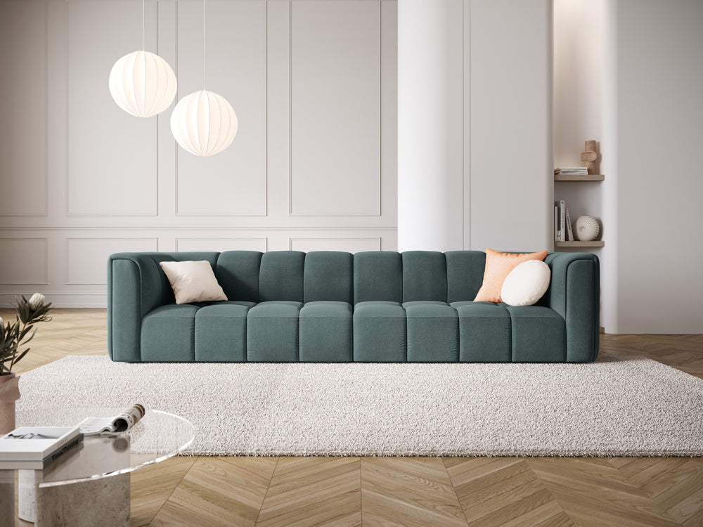 
4-Sitzer Design Sofa "Adams" - Chenille Petrol
