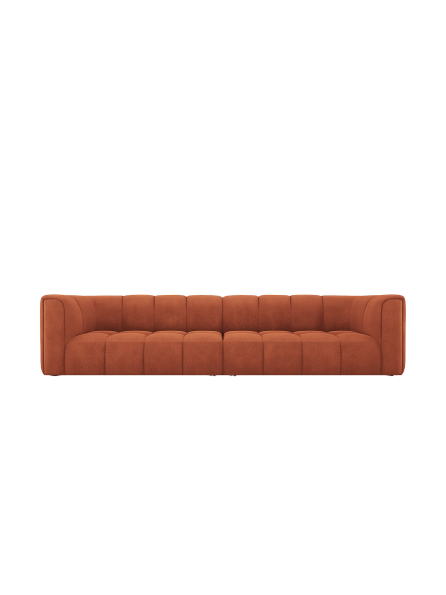 
4-Sitzer Design Sofa "Adams" - Chenille Terracotta