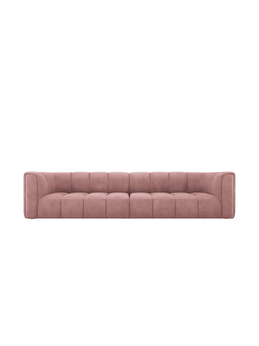 
4-Sitzer Design Sofa "Adams" - Chenille Rosa