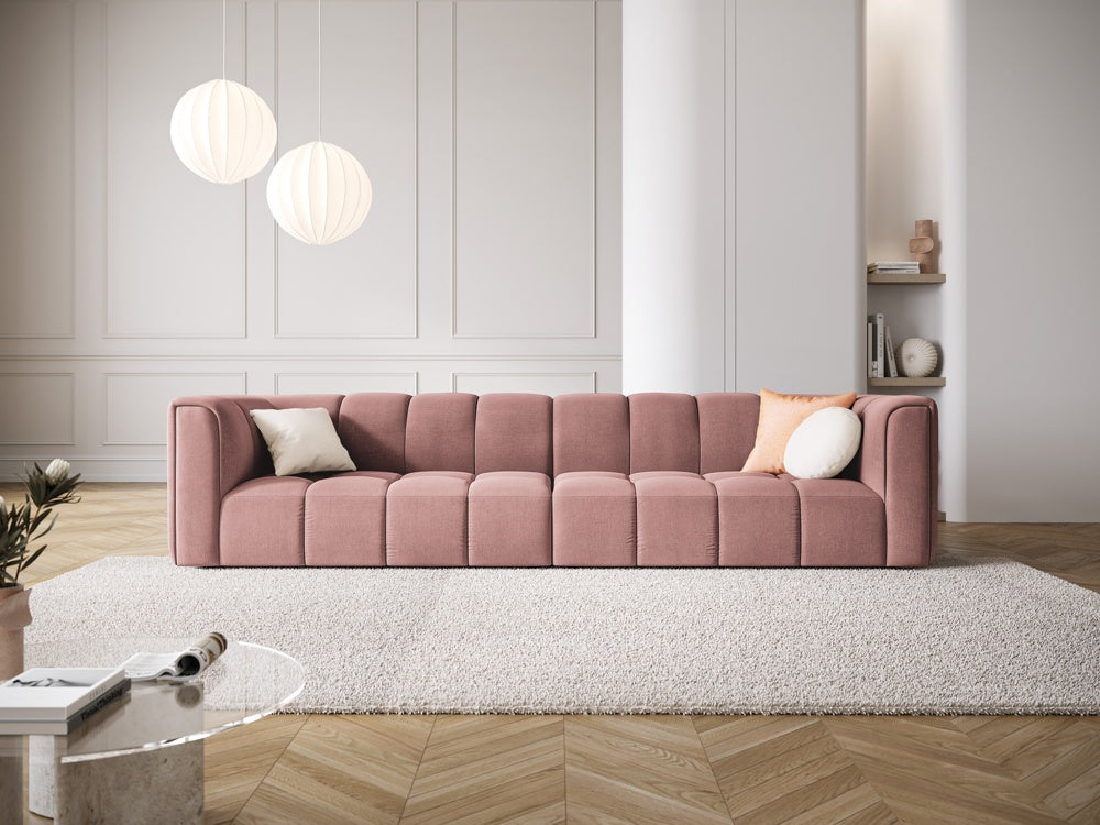 
4-Sitzer Design Sofa "Adams" - Chenille Rosa