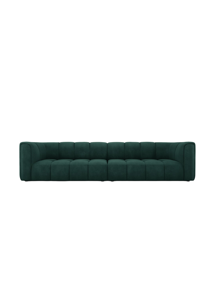 
4-Sitzer Design Sofa "Adams" - Chenille Flaschengrün
