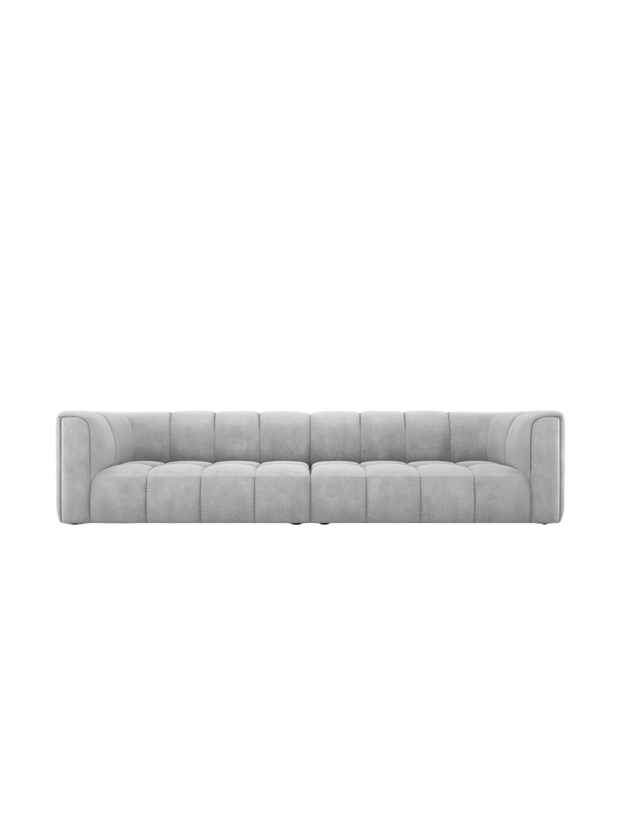 
4-Sitzer Design Sofa "Adams" - Chenille Hellgrau