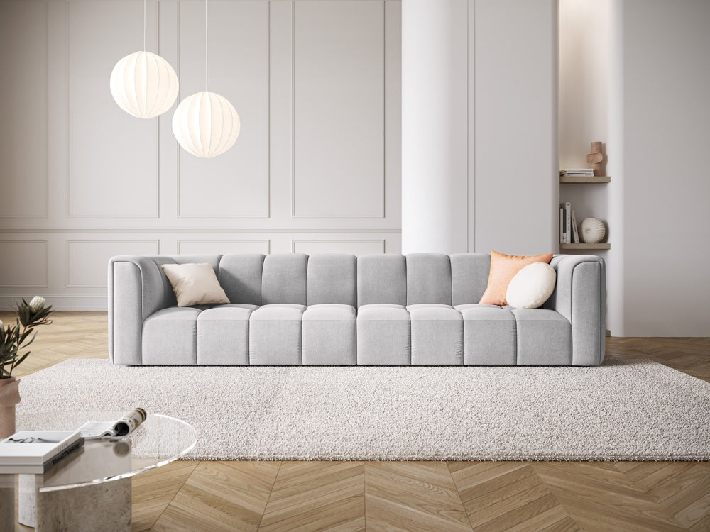 
4-Sitzer Design Sofa "Adams" - Chenille Hellgrau