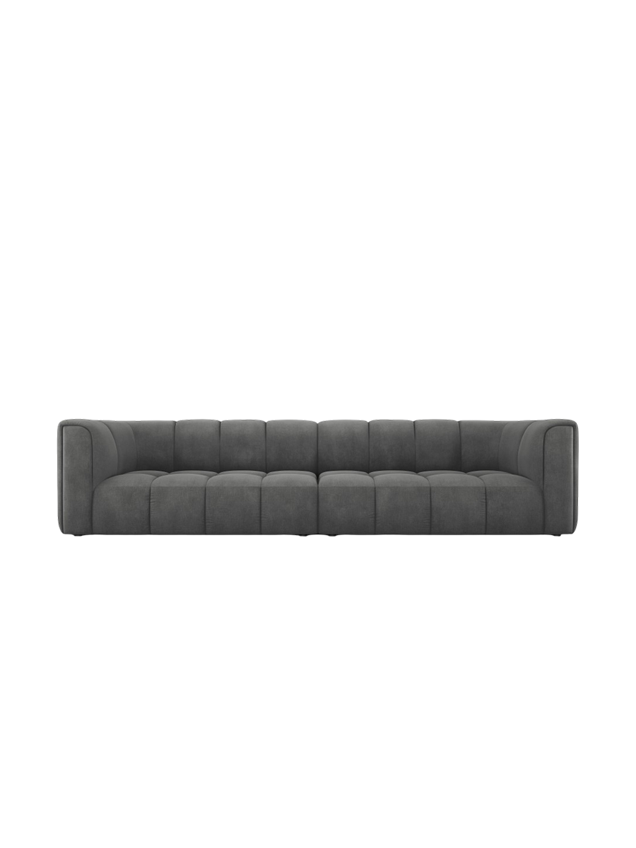 
4-Sitzer Design Sofa "Adams" - Chenille Dunkelgrau